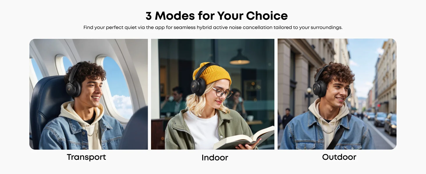 Soundcore by Anker Life Q30 Hybrid Active Noise Cancelling Headphones with Multiple Modes (Refurbished)
