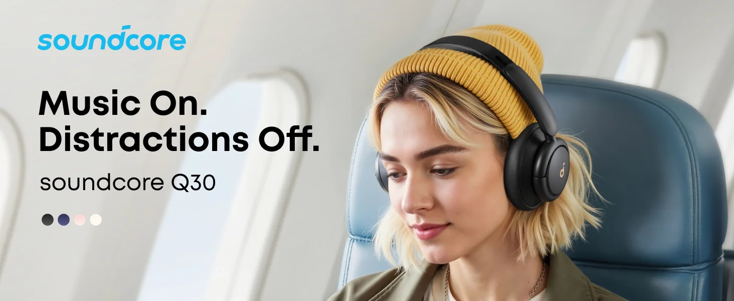 Soundcore by Anker Life Q30 Hybrid Active Noise Cancelling Headphones with Multiple Modes (Refurbished)