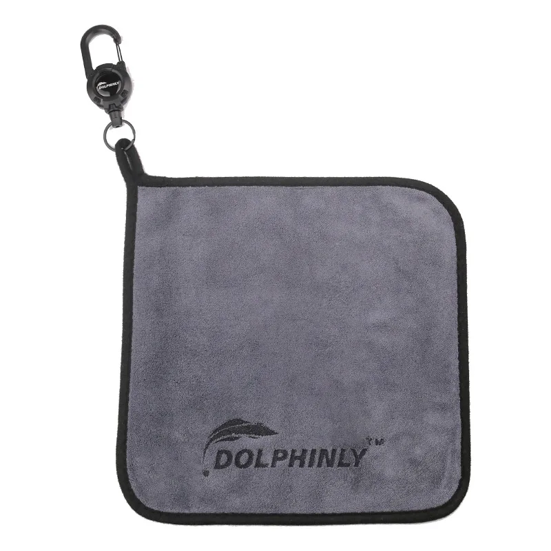 Portable Buckle Fishing Towel with Thickened anti Slip and Hand Wiping Properties, Absorbent Cotton Towel, Outdoor Fishing Tool