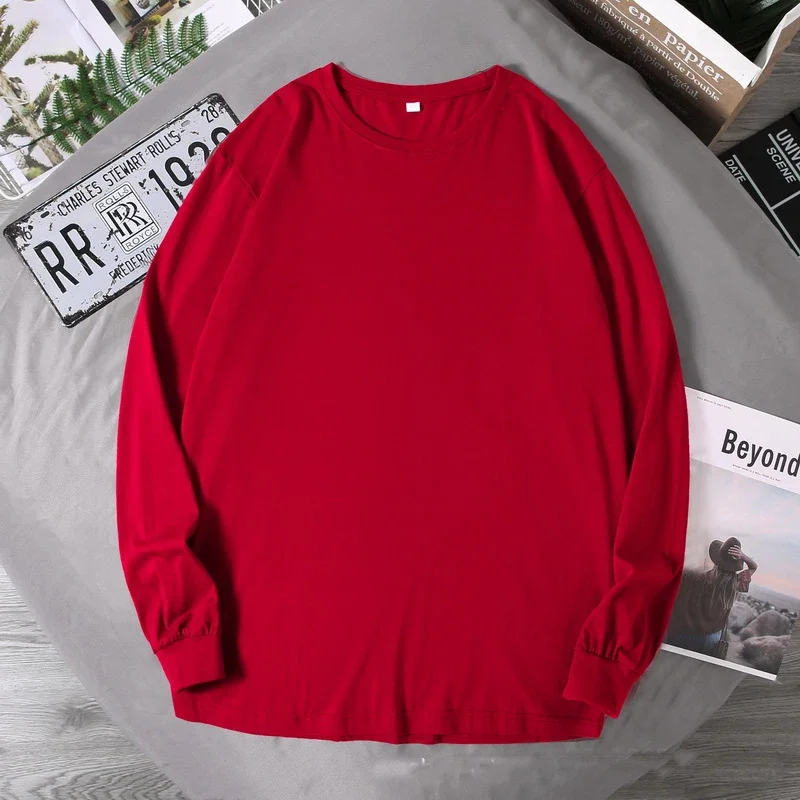 Big Sizes Men Clothes 12XL T Shirt Men Basic 100 Cotton Long Sleeve T-shirt Male Plus Large 10XL Oversized Simples Black Tshirt