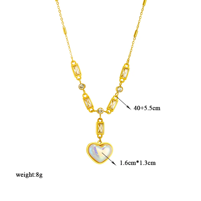 DIEYURO 316L Stainless Steel Butterfly Moon Lock Blue Eyes Pendant Necklace For Women New Multilayer Choker Chain Jewelry Gifts