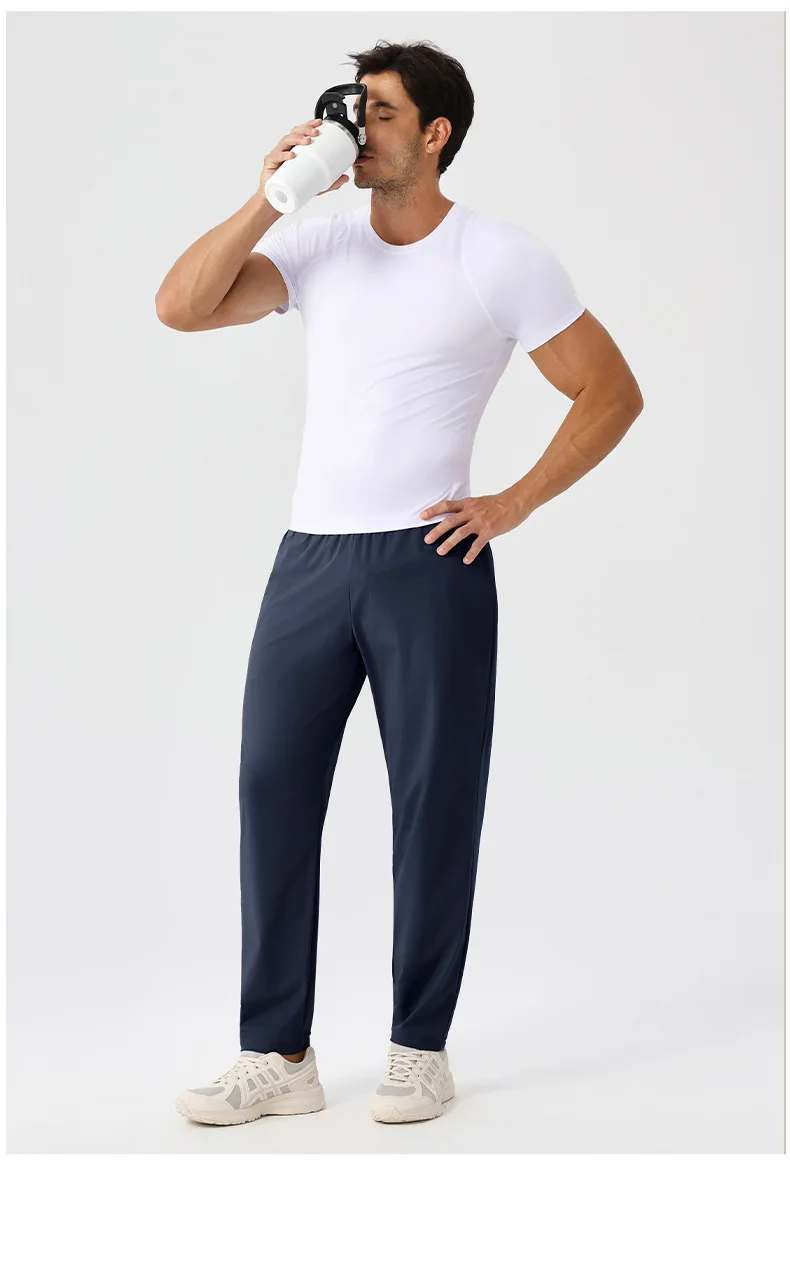 Men's Sport Casual Sweatpants Quick-Drying Breathable for Fitness and Running Outdoor Stretch and Loose-Fitting Training Pants