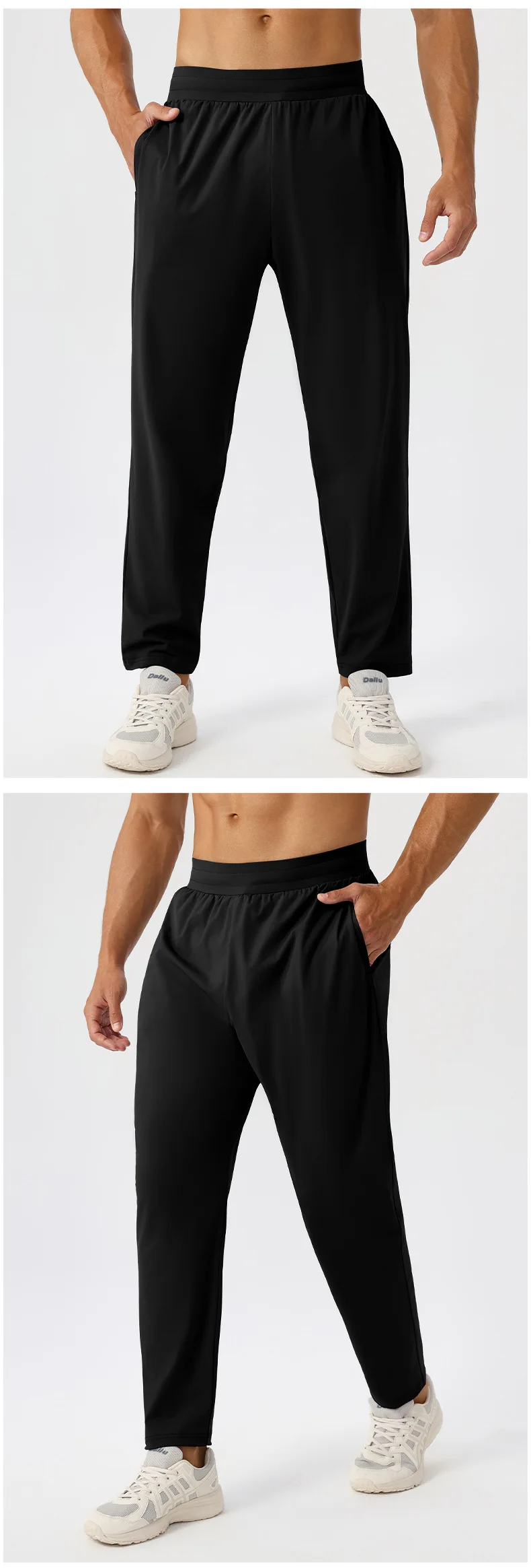 Men's Sport Casual Sweatpants Quick-Drying Breathable for Fitness and Running Outdoor Stretch and Loose-Fitting Training Pants