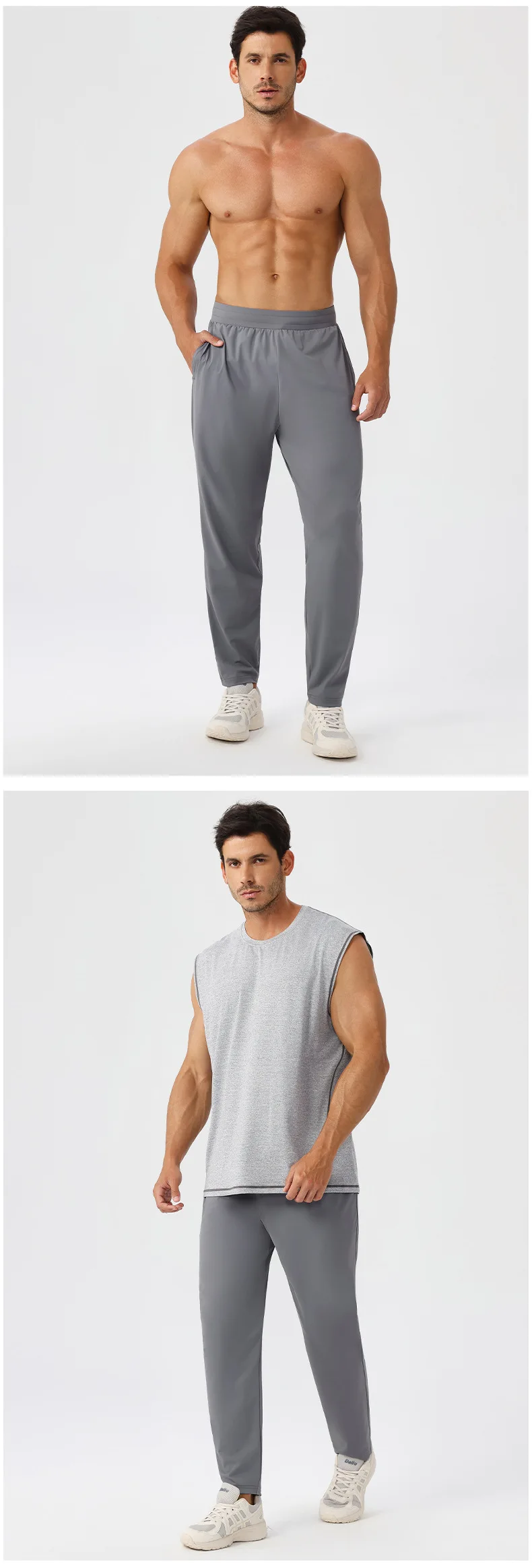 Men's Sport Casual Sweatpants Quick-Drying Breathable for Fitness and Running Outdoor Stretch and Loose-Fitting Training Pants