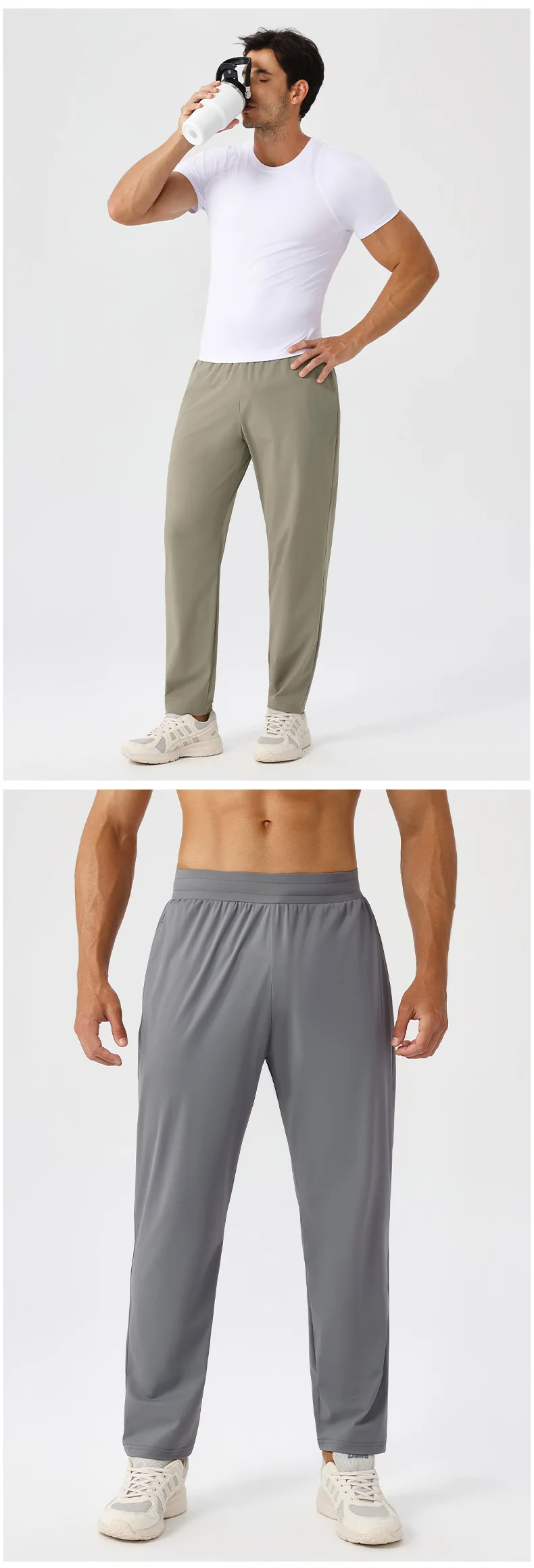 Men's Sport Casual Sweatpants Quick-Drying Breathable for Fitness and Running Outdoor Stretch and Loose-Fitting Training Pants