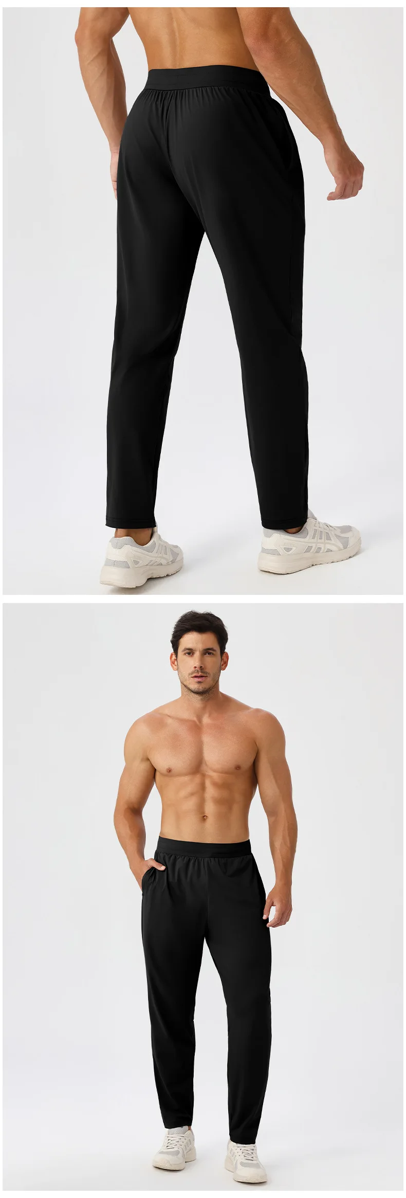 Men's Sport Casual Sweatpants Quick-Drying Breathable for Fitness and Running Outdoor Stretch and Loose-Fitting Training Pants