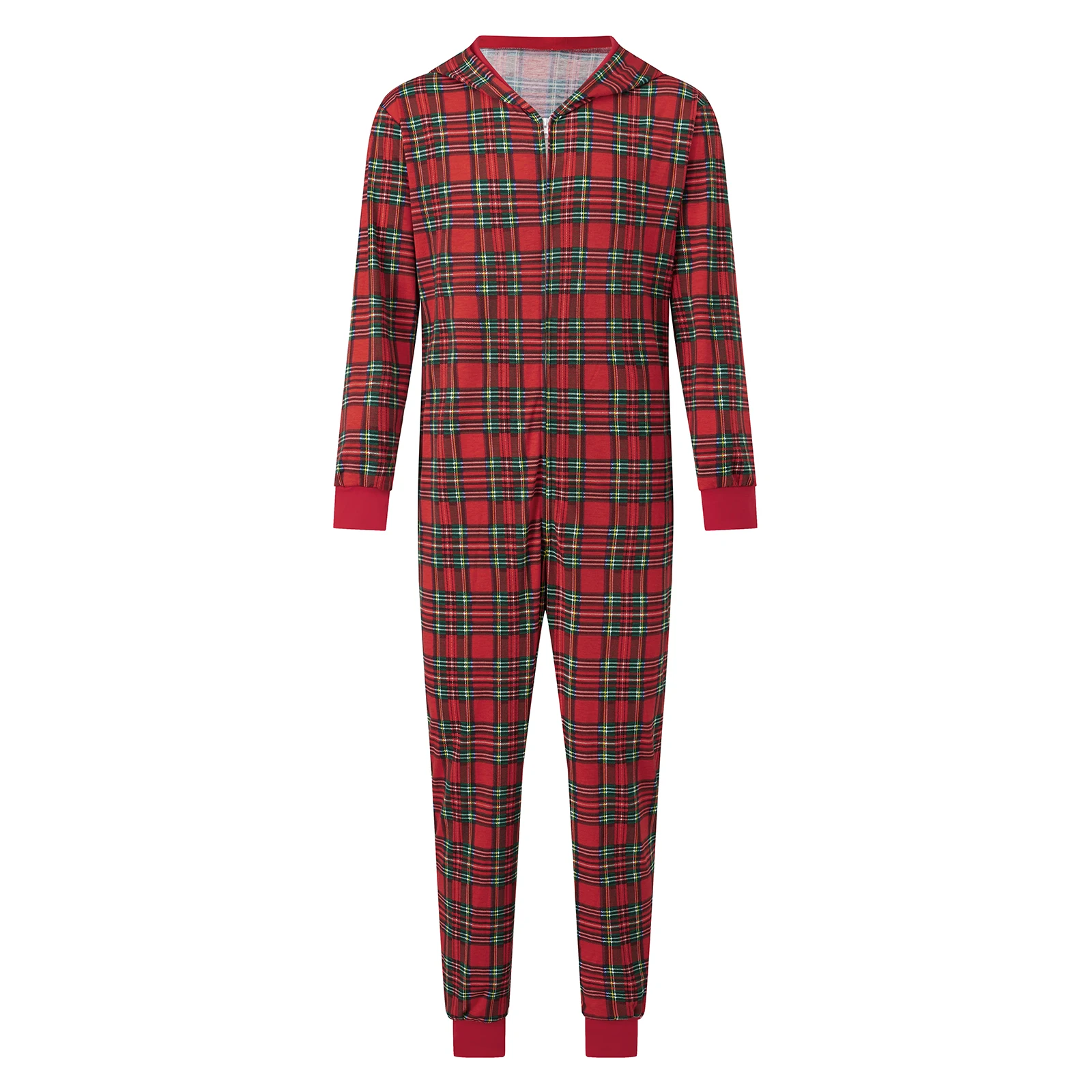 Family Christmas Pajamas Matching Sets Adult And Kids Xmas Red Plaid Button Shirts Tops+Pants Baby Romper Loungewear Pyjamas