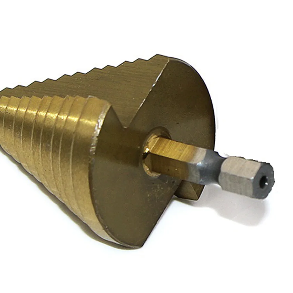 5-35mm HSS Titanium Core Step Drill Bit Spiral Groove Wood Metal Hole Cutter High Speed Steel Core Drill Bits