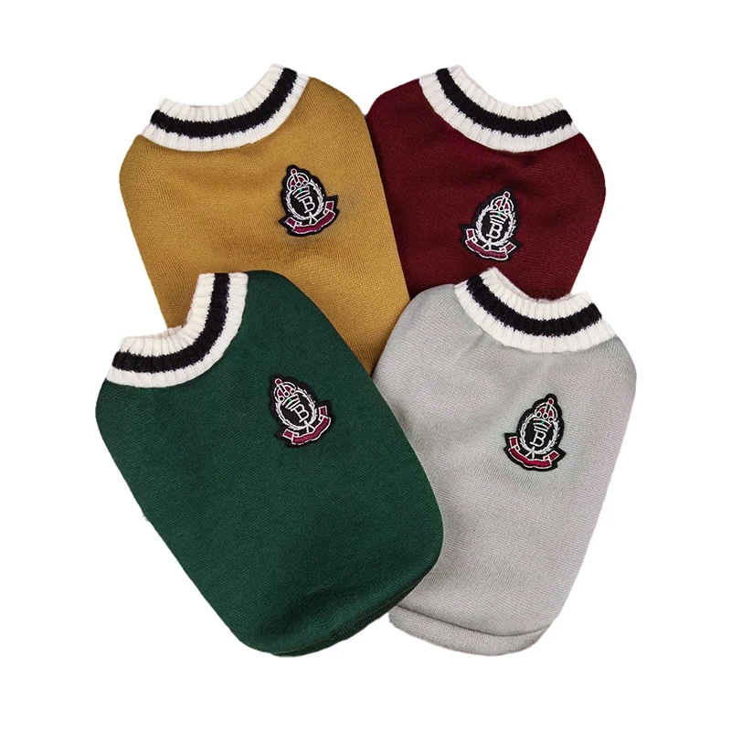 Pet Cat Solid Costume Autumn Winter Christmas Sweater For Small Dogs Kitten Pullover Puppy Vest Clothes Kitty Jacket Outfits