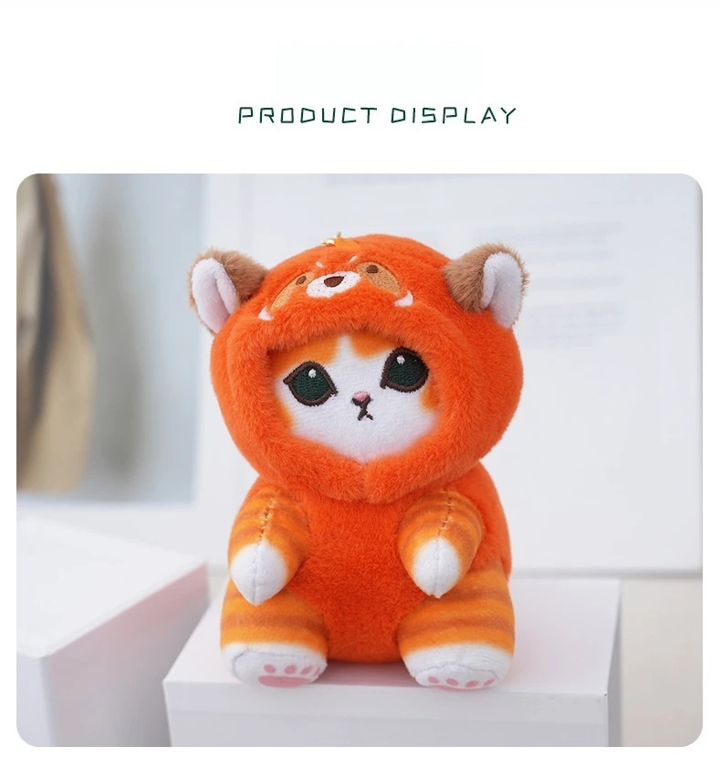 12cm Anime Mofusand Plush Keychain Pendant Bag Pendant Cartoon Cute Little Raccoon Squirrel Panda Plush Doll Sofa Ornaments Gift