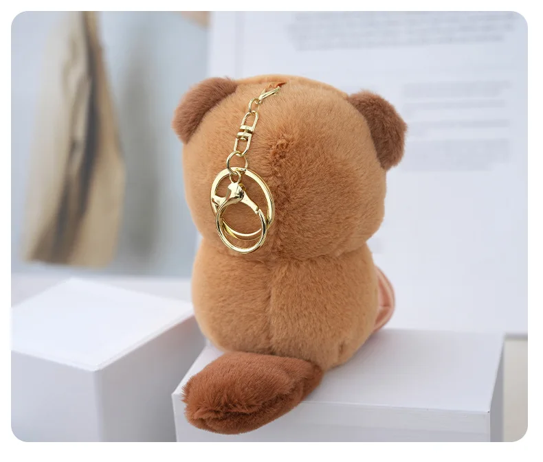12cm Anime Mofusand Plush Keychain Pendant Bag Pendant Cartoon Cute Little Raccoon Squirrel Panda Plush Doll Sofa Ornaments Gift