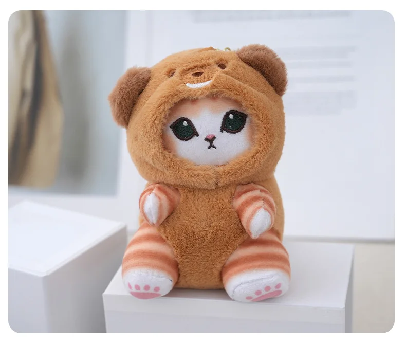 12cm Anime Mofusand Plush Keychain Pendant Bag Pendant Cartoon Cute Little Raccoon Squirrel Panda Plush Doll Sofa Ornaments Gift