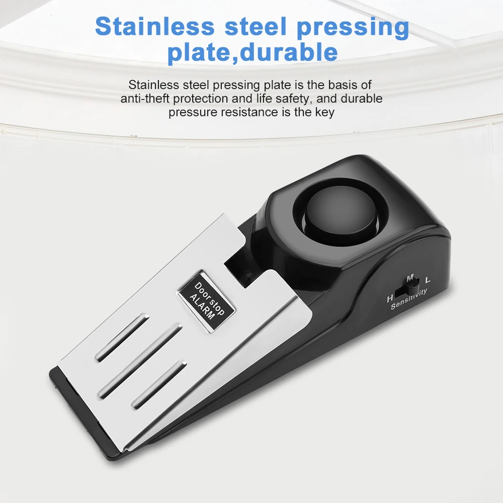 Awapow Door Stopper Alarm Portable Doorstop Security Alarm 120dB for Travel Home Apartment House Block Blocking System