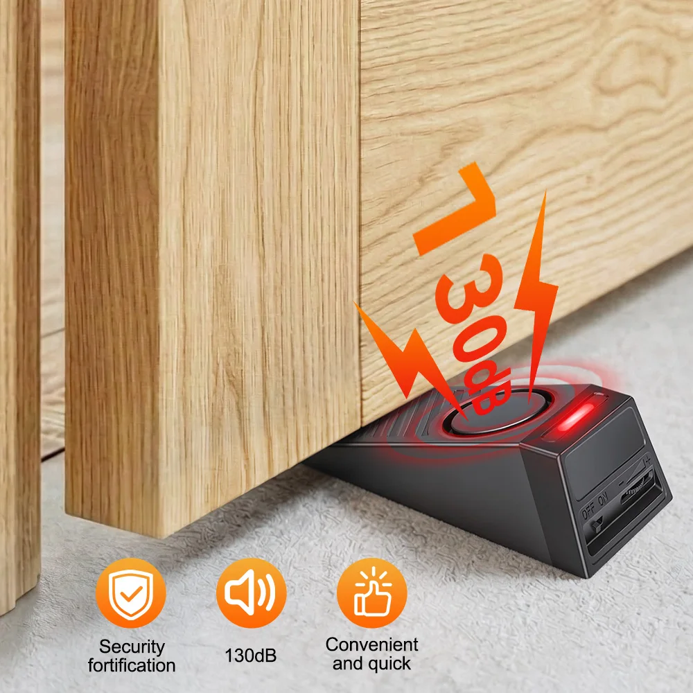 Awapow Door Stopper Alarm Portable Doorstop Security Alarm 120dB for Travel Home Apartment House Block Blocking System