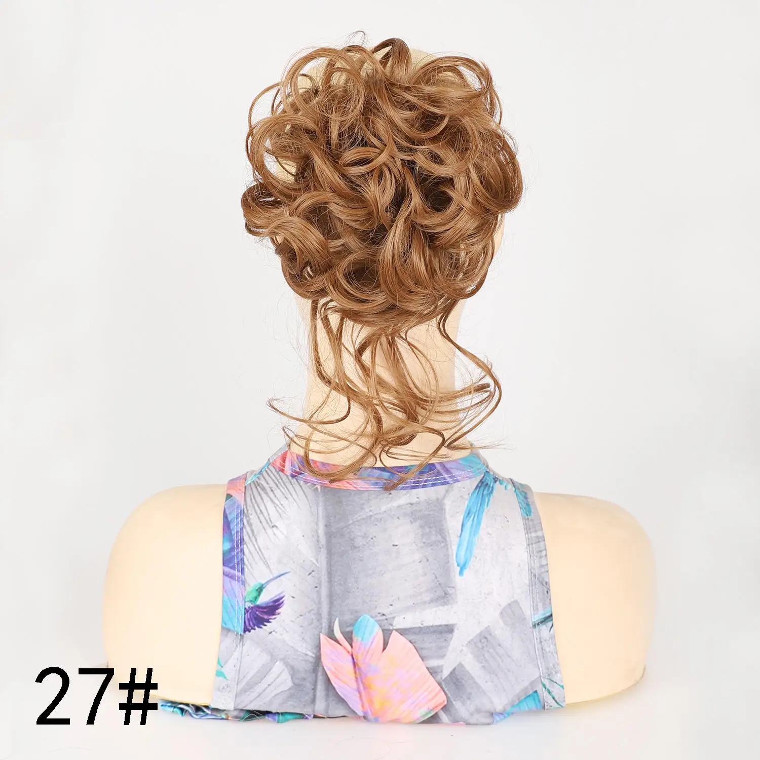 Messy Fringe Claw Clip Bun Synthetic Curly Messy Bun Hair Piece Loose Wispy Fringe Hair Extension For Women Multiple Shades