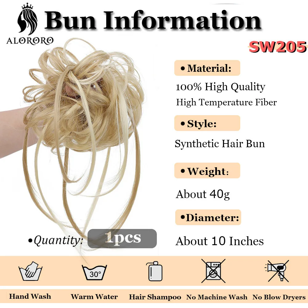 Synthetic Chignon Hair Bun Messy Scrunchie Elastic Band Fake Hair Extension Updo Donut Roller Scrunchie Hair Pieces for Women