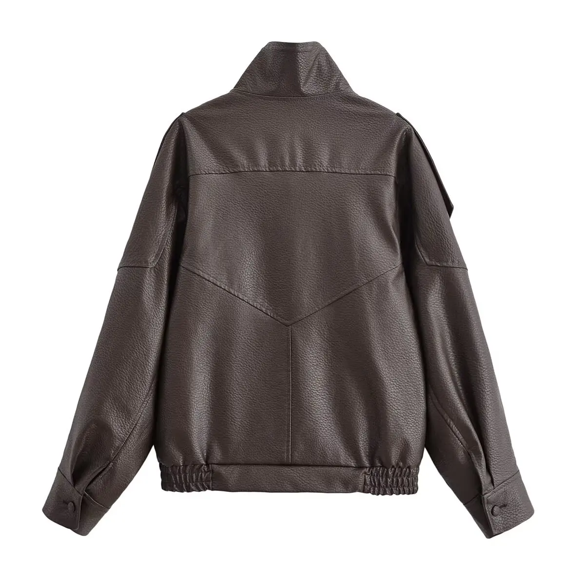HH Women Autumn Elegant Street Style Coats Woman Asymmetric Button Pocket Long Sleeves Black Loose Zipper Slim Jackets