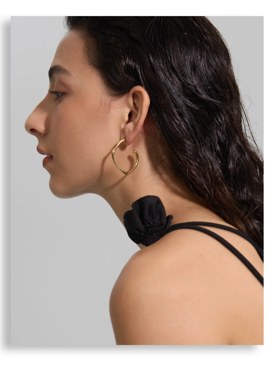 Yhpup Waterproof Minimalist Stainless Steel C-Shape Huggie Earrings for All Occasions Metal Versatile Daily Jewelry Wholesale