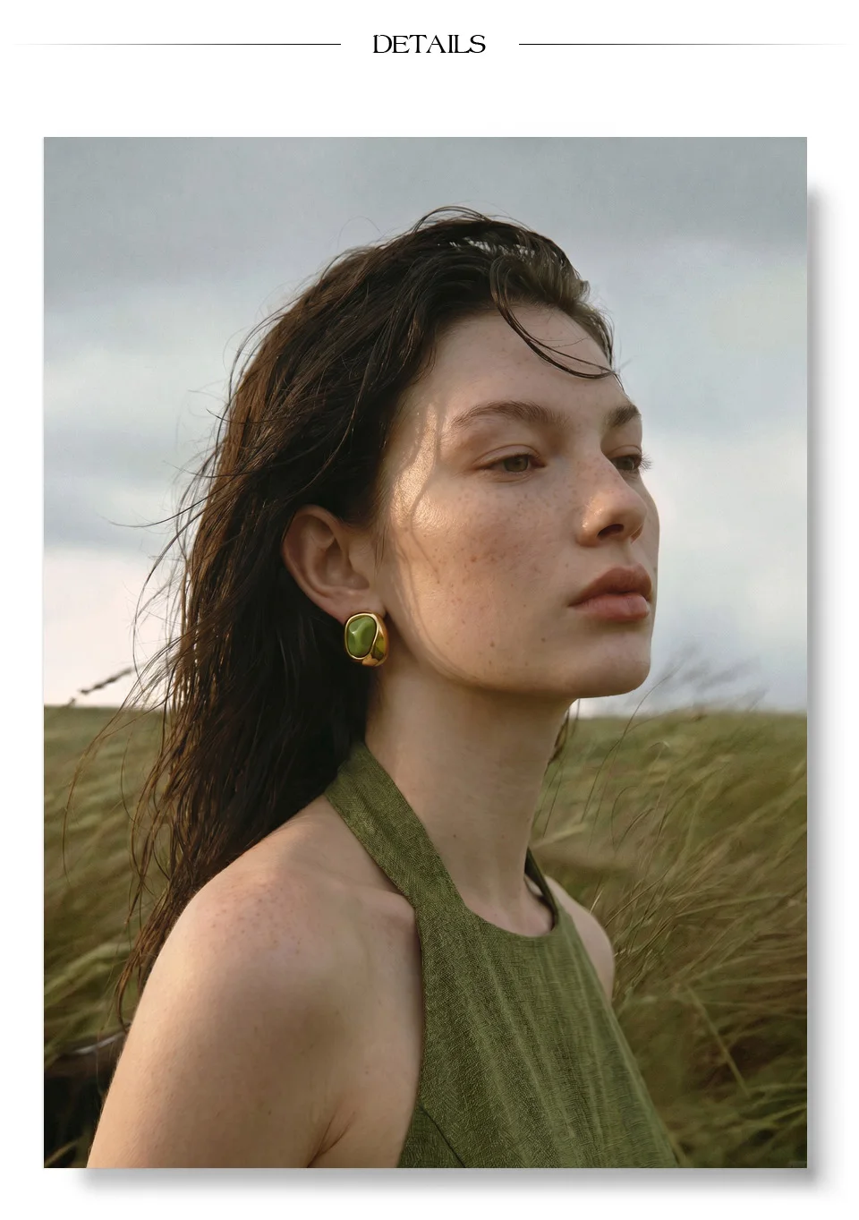 Yhpup New Waterproof Stainless Steel Resin Fashion Earrings for Women Water Resistant Metal Trendy Charm temperament Jewelry