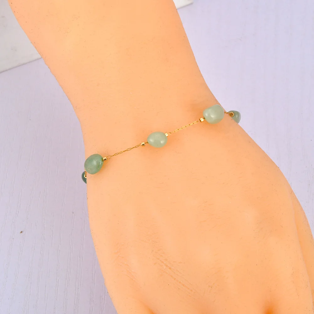 Lokaer Colorful Natural Stone Beads Necklace Bracelet Sets for Women Trendy Bohemia Stainless Steel Handmade Jewelry Tiki N24081