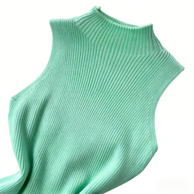 Women's Mint Green Sleeveless Halter Neck Sundress Stretchy Ladies Knit Bodycon Mini Dress Casual Summer Clubwear Dress Outfits