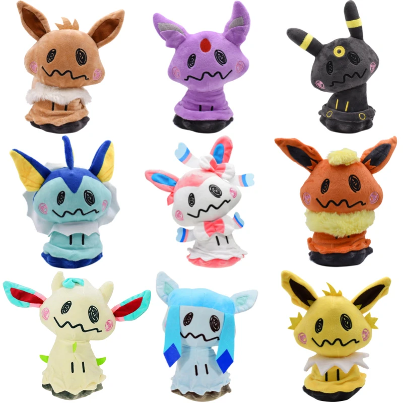 Pokemon Shiny Mimikyu Plush Toys Mimikyu Cos Snorlax Charizard Mewtwo Umbreon Vaporeon Sylveon Kawaii Stuffed Peluche Dolls Kids
