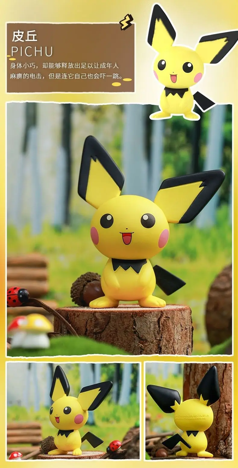 New Pokemon Action Figures Kawaii Pikachu Pichu Togedemaru Alola Raichu Mimikyu Car Decoration Anime Figures Toy Gift For Kids