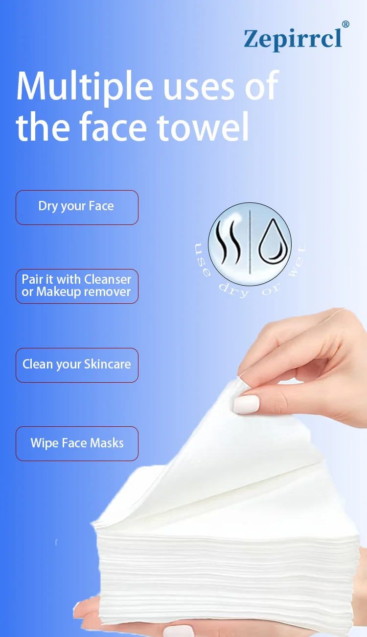 26*30cm Box of Disposable Face Towels, Thickened and Large Size, for Cleansing the Skin, Suitable for All Skin Types, Unisex, 40 Wipes/Box