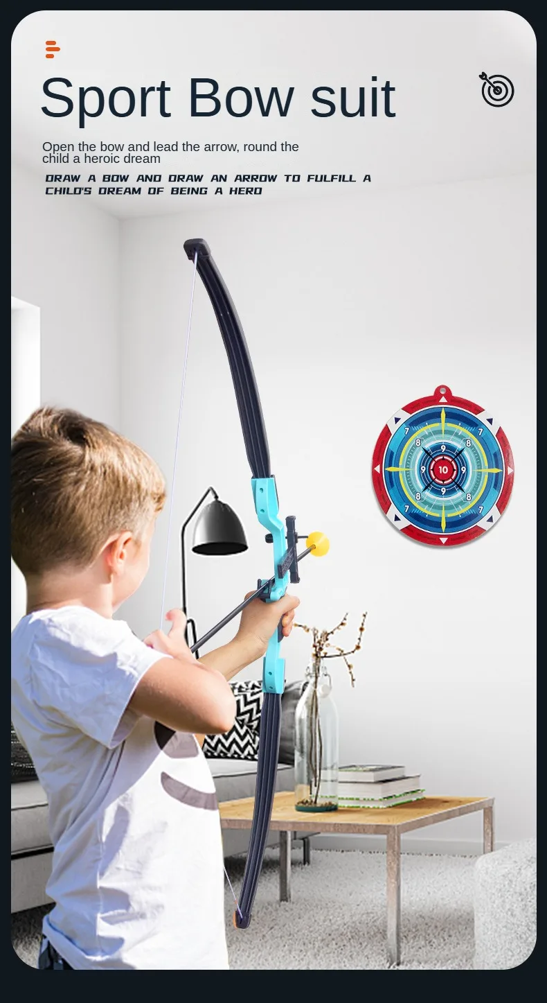 Kids Bow and Arrow Set Outdoor Archery Toys Set for Kids Ages 4-8 8-12 with Suction Cup Arrows For Kids Adult Stress Relief