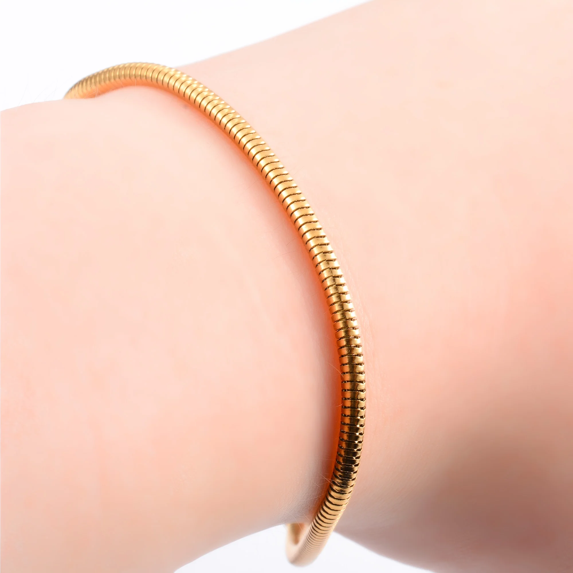Stainless Steel Round Snake Chain Bracelet for Women Men Ankle Anklet Bangle Cuff Jewelry Making Accessories for Hand Foot