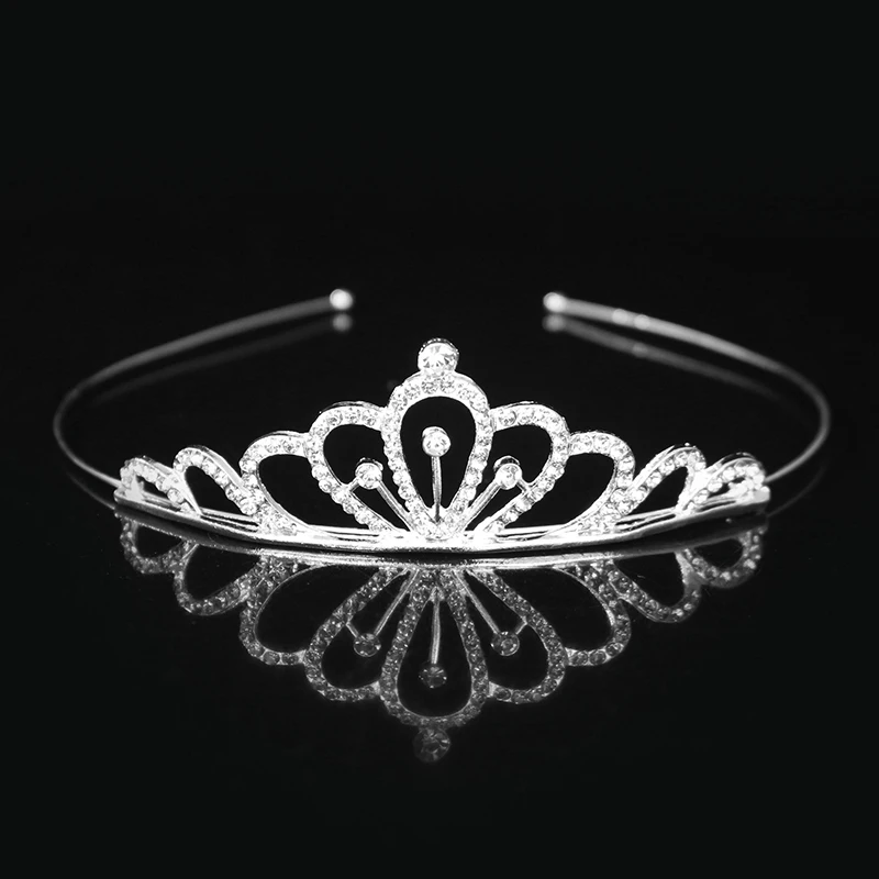 Beautiful Cute Kid Princess Tiaras and Crowns Crystal Headband Bridal Crown Wedding Party Hair Accessories Girls Fashion Jewelry