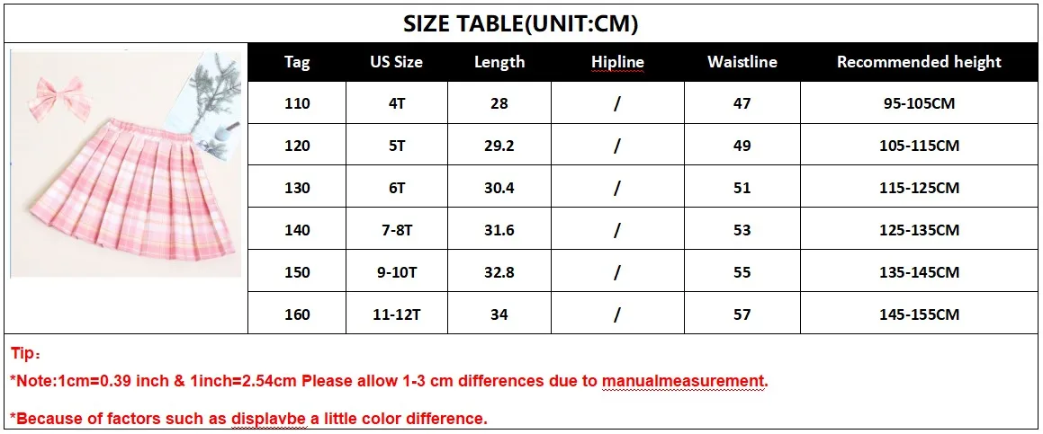 Teen Girls Checkered Skirt Children College Style Clothing Spring Summer Kid Fashion JK Striped Pleated Skirt+Bow Tie 3-12 Years
