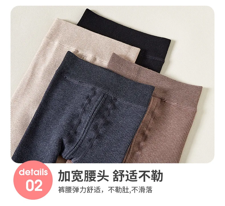 2027 Autumn Winter Baby Girls Pant Baby Cotton Warm Leggings Children's Velvet Pants Solid Trousers Kids Clothes Korean Style