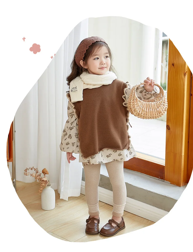 2027 Autumn Winter Baby Girls Pant Baby Cotton Warm Leggings Children's Velvet Pants Solid Trousers Kids Clothes Korean Style