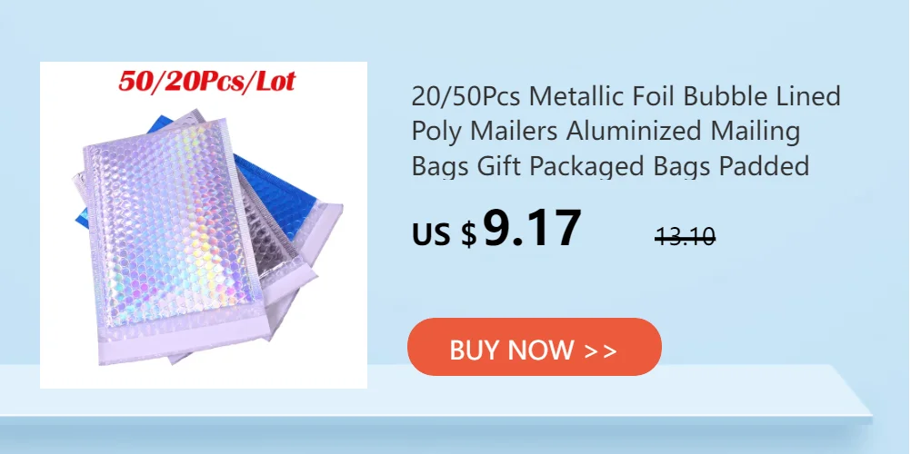 50Pcs Bubble Mailers Aluminized Foil Bags Laser Rainbow Shipping Envelope Self Seal Postal Bags Gift&Book Express Packaging Bags