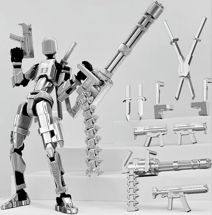 T13 Titan 13 Action Figure Set Robot Action Figure 3D Printed Robo 13 Action Fidget Toys For Collectors Desktop Decorations