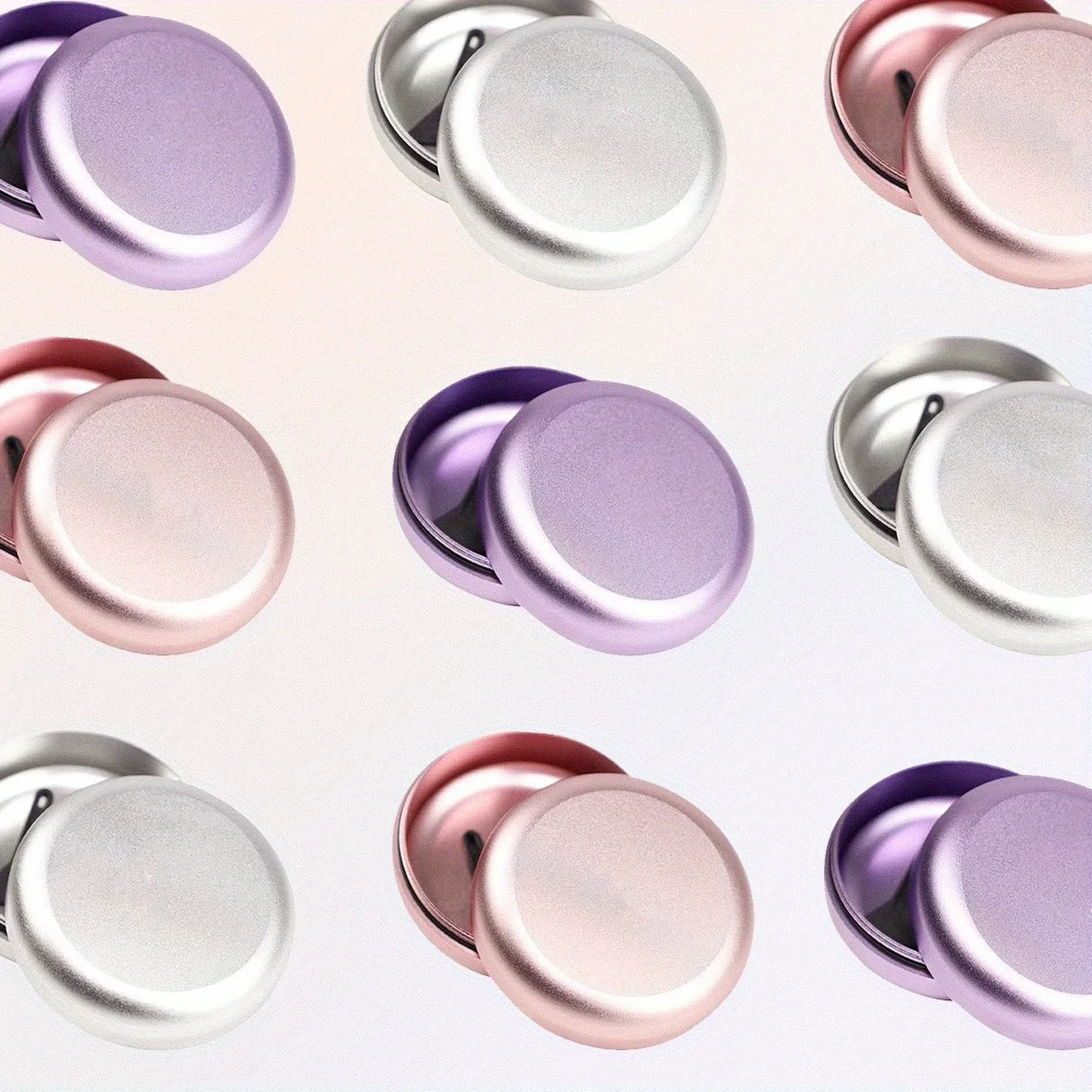 Colorful Aluminum Flat Tin AirTight Screw Cap Storage Jar