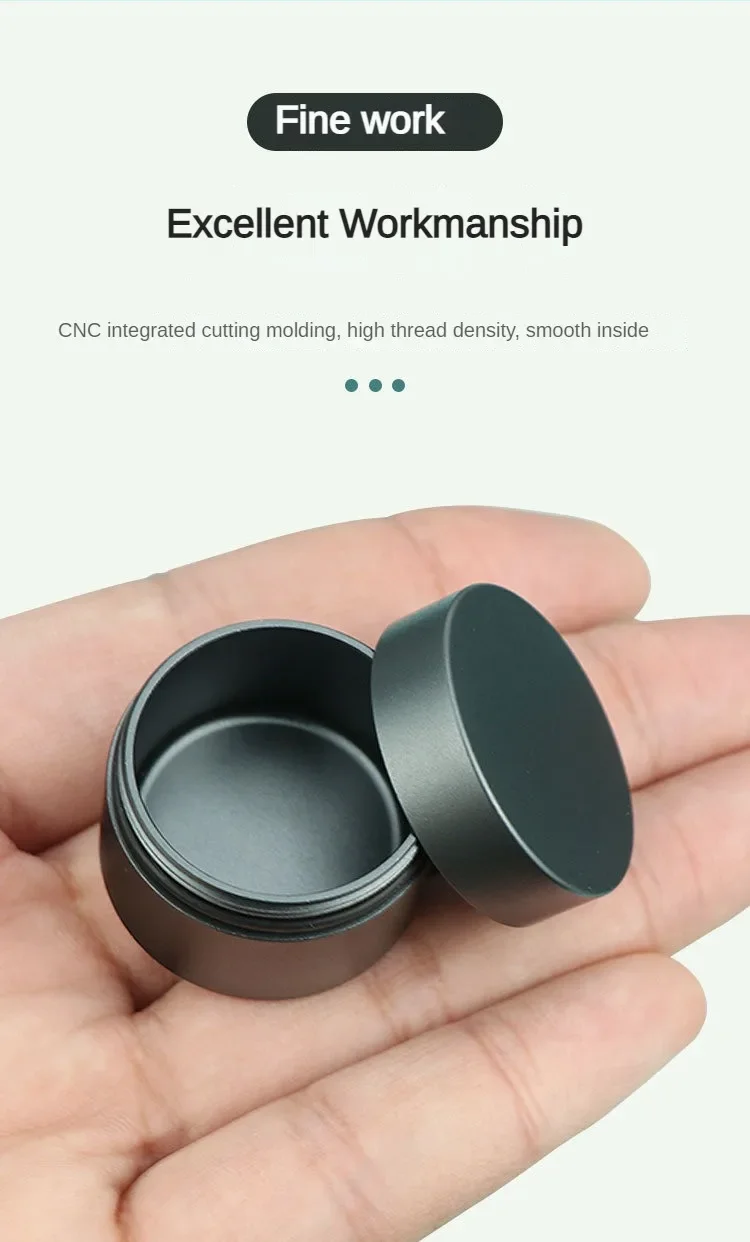 New Mini Waterproof Stainless Steel Sealing Bottle Outdoor EDC Survival Pill Box Container Casule Pill Bottle Tank Case