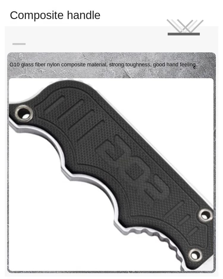 5CR15 stainless steel lightweight EDC small straight knife, K sheath carry sharp tool, rubber handle comfortable grip, portable