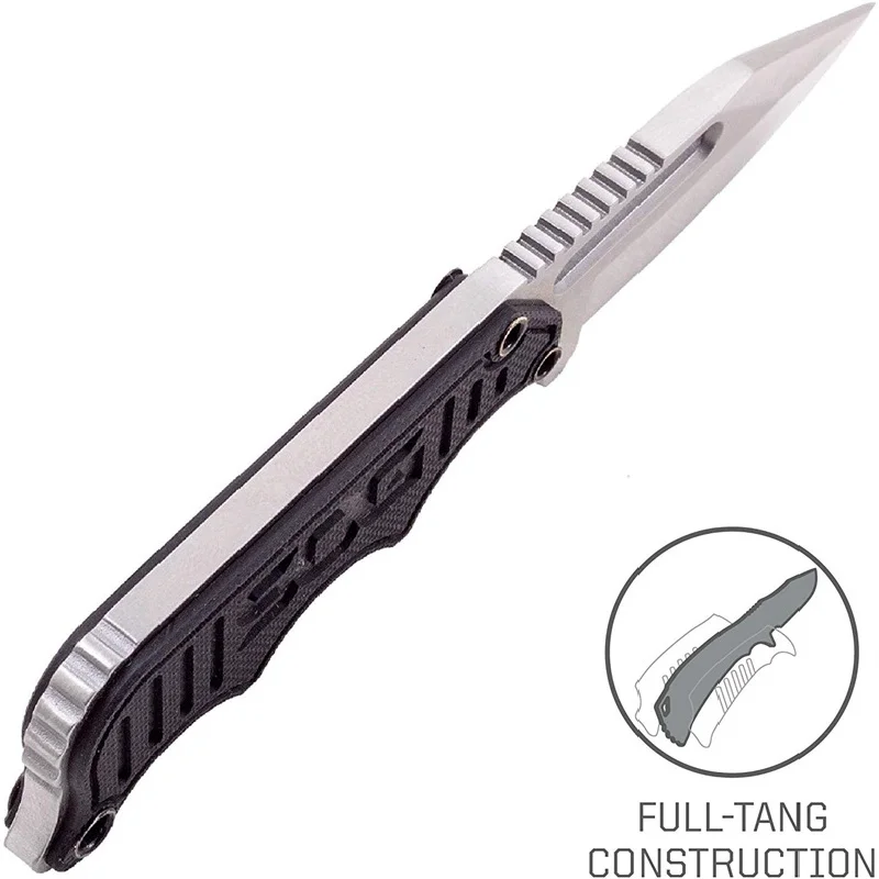 5CR15 stainless steel lightweight EDC small straight knife, K sheath carry sharp tool, rubber handle comfortable grip, portable