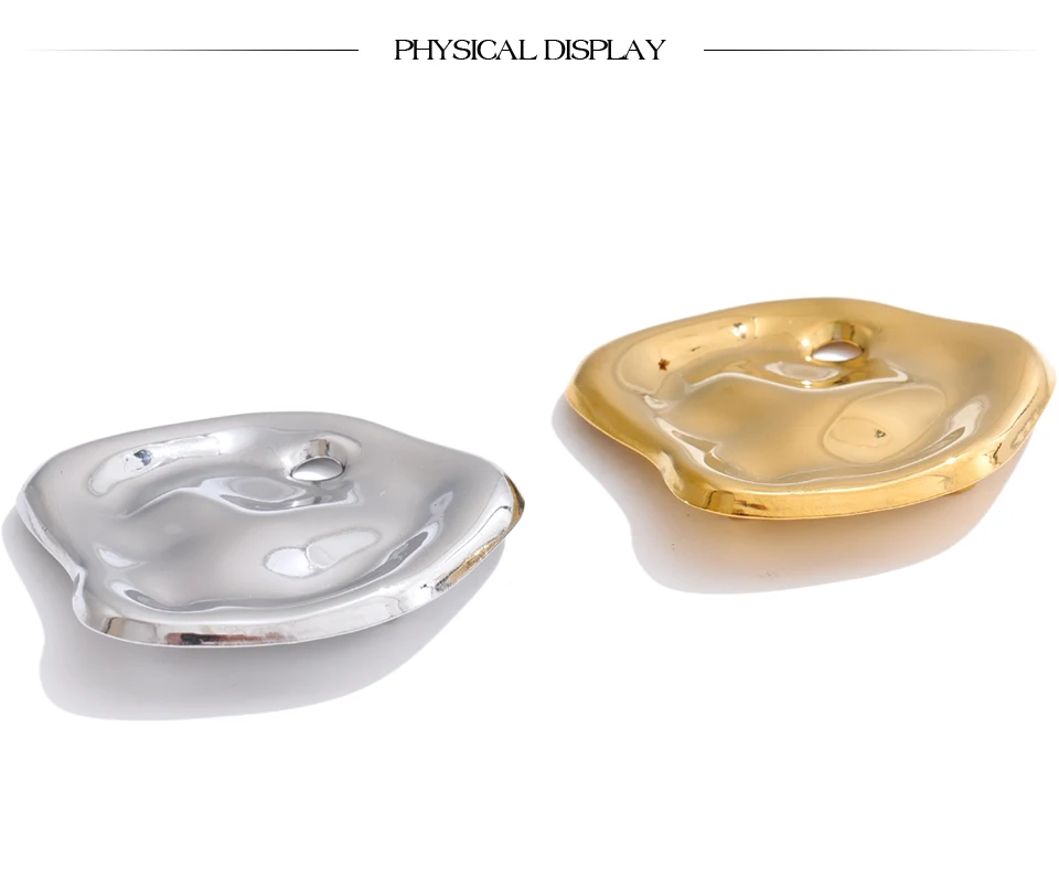 Yhpup Stainless Steel Metal Distinctive Attractive Unisex Brooches Gold & Silver Color PVD Plated Minimalist Jewelry Accessories