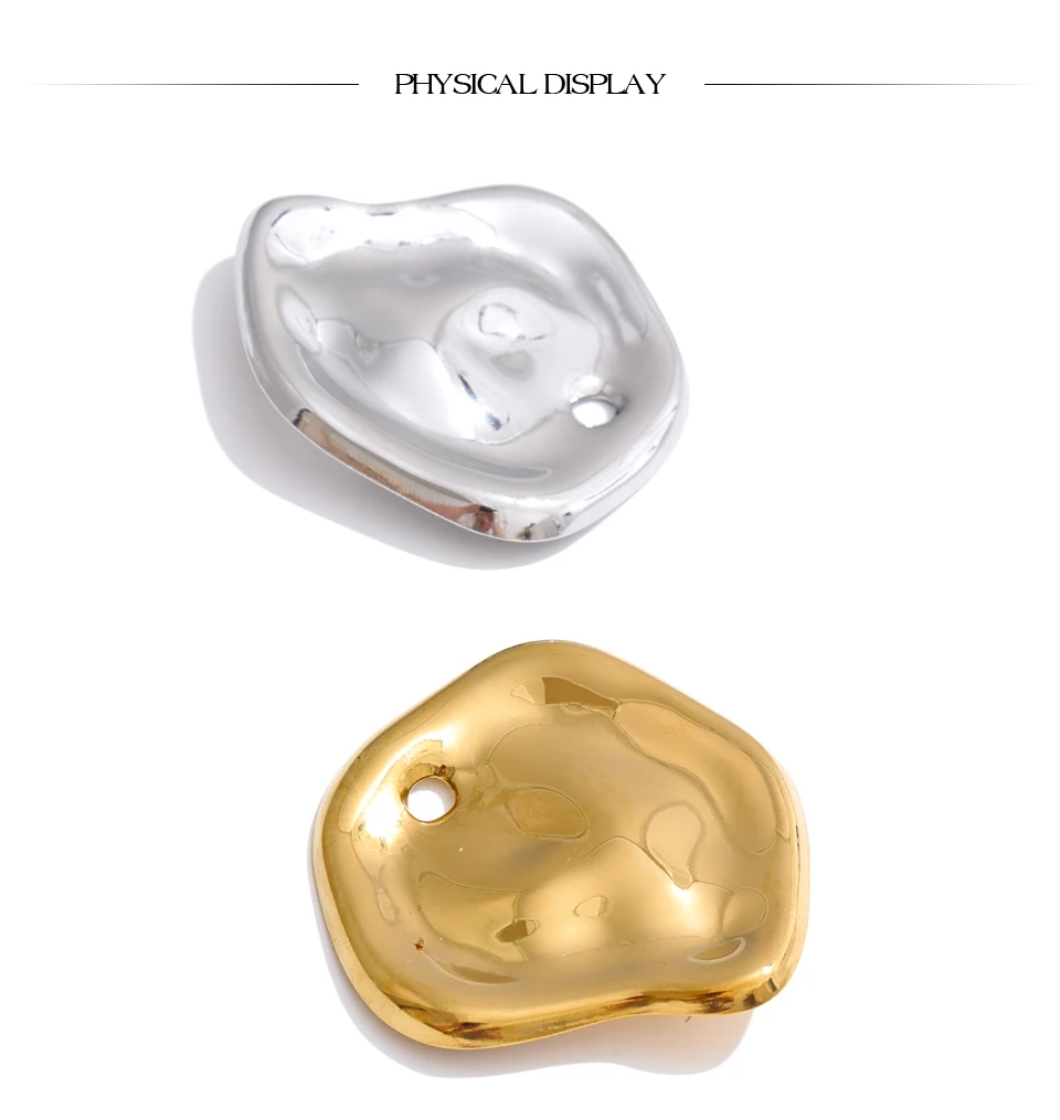 Yhpup Stainless Steel Metal Distinctive Attractive Unisex Brooches Gold & Silver Color PVD Plated Minimalist Jewelry Accessories