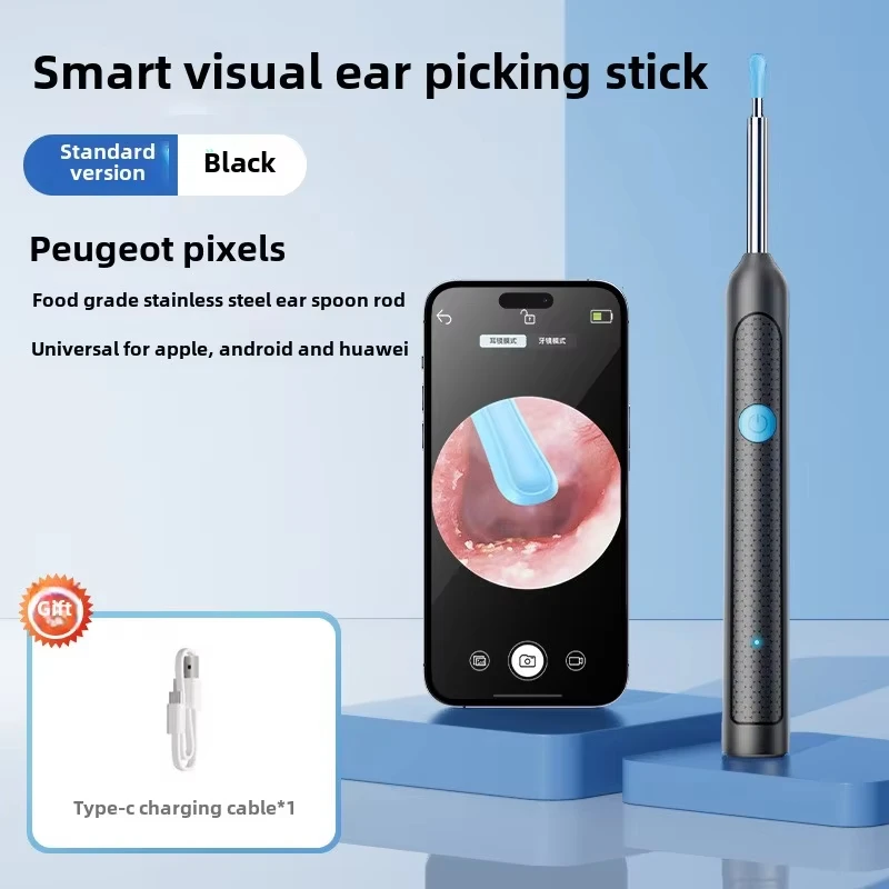 Ear Wax Removal,Ear Cleaner with 1080P CameraSmart Visual Earwax Cleaning Tool8 Pcs Ear Set,6 Ear Scoop Ear Tips Replacement