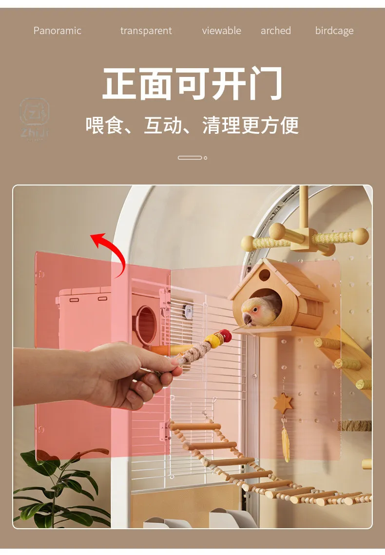 Luxury Feeder Bird Cages Houses Goods Flight Indoor Breeding Canaries Bird Cages Goldfinch Wheels Gaiola Calopsita Pet Furniture