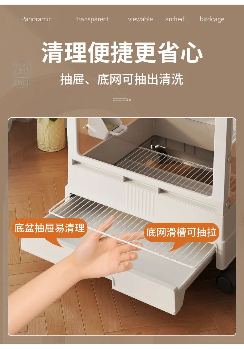Luxury Feeder Bird Cages Houses Goods Flight Indoor Breeding Canaries Bird Cages Goldfinch Wheels Gaiola Calopsita Pet Furniture