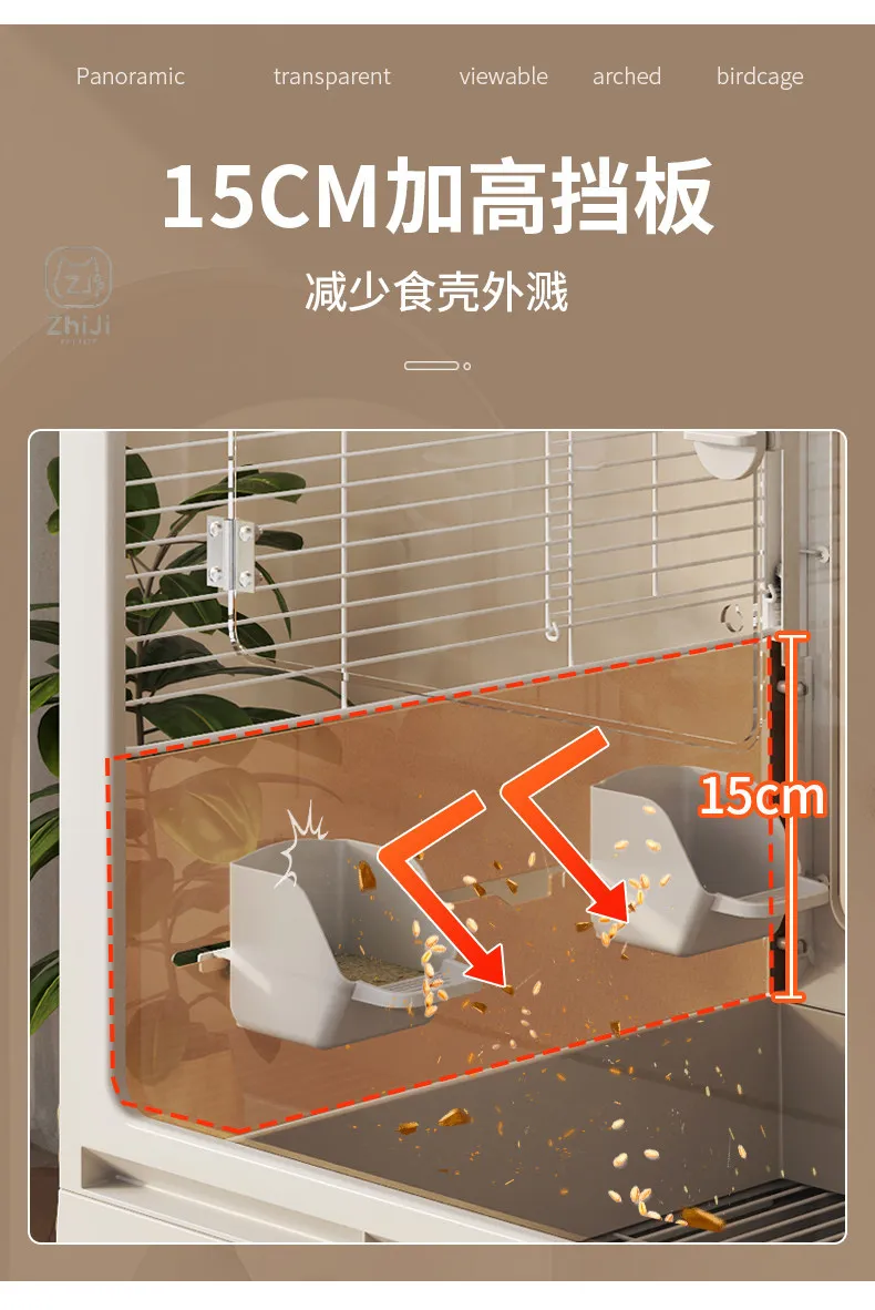 Luxury Feeder Bird Cages Houses Goods Flight Indoor Breeding Canaries Bird Cages Goldfinch Wheels Gaiola Calopsita Pet Furniture
