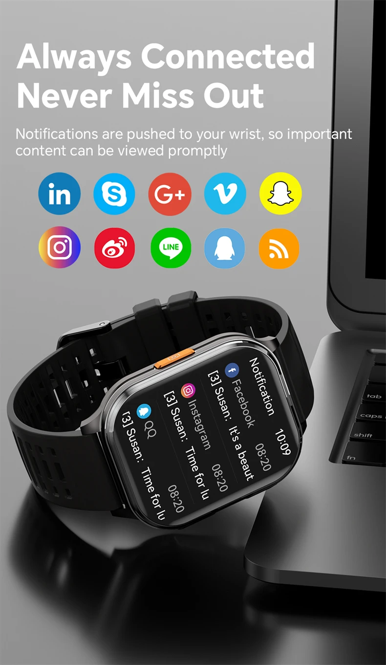 2026 New Smart Watch With Camera Men Women Photos Record Video Health Sports Fitness IP68 Waterproof Call Recording Smartwatches
