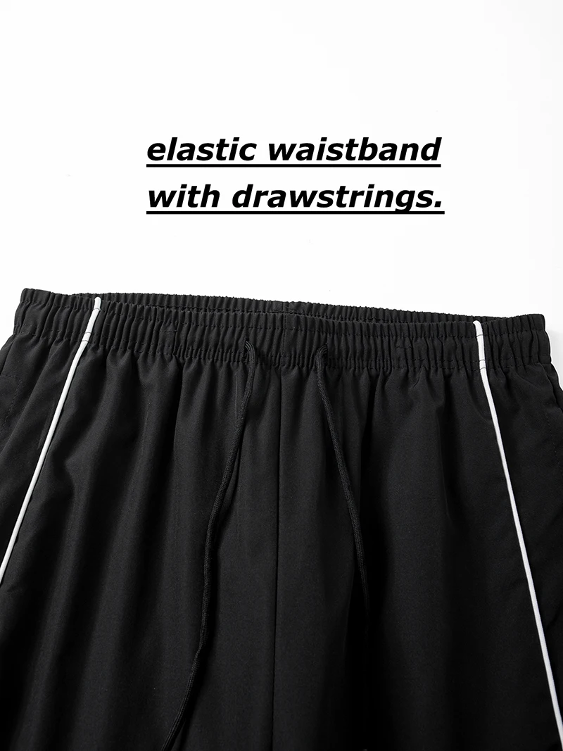 Men's Stars Print Trendy Sporty Pants with Lines Gym Workout Running Trousers with Side Pockets Athletic Quick Dry Sweatpants