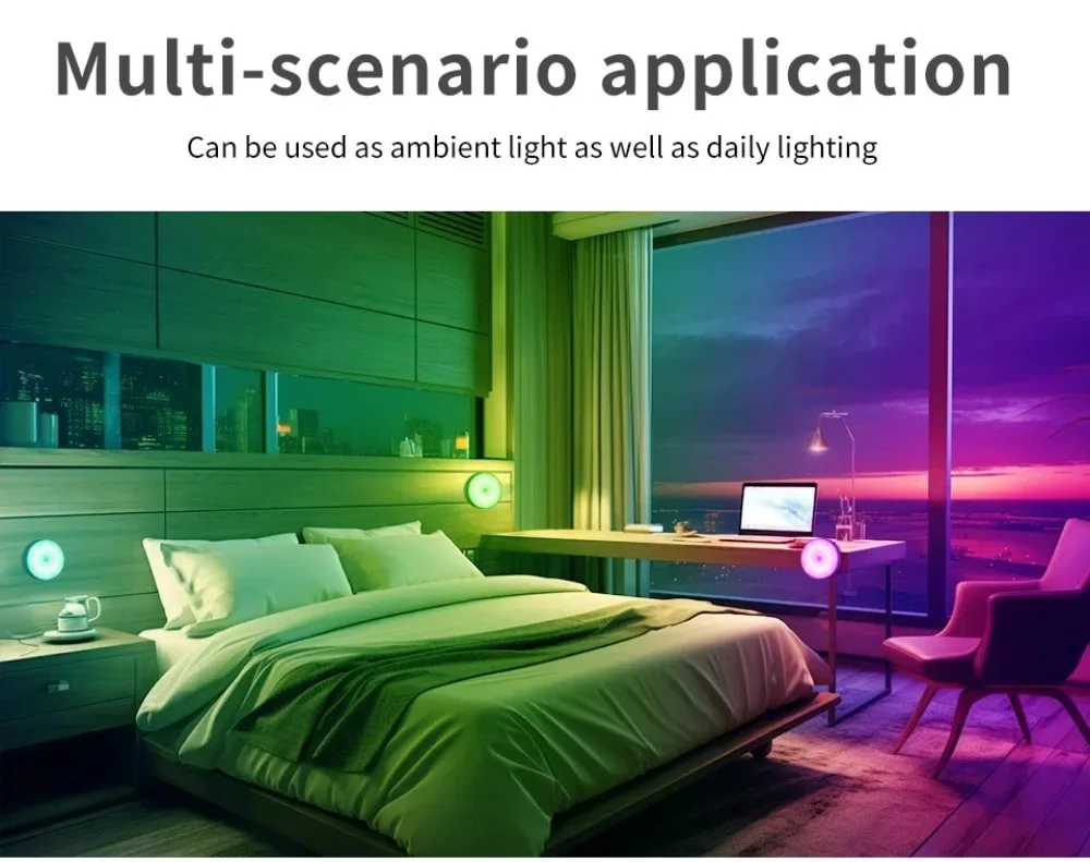 USB Rechargeable Magnetic RGB Night Lamp RGB White Led Night Light with Remote Control Dimmable Lamp Spotlight Fr Display Closet