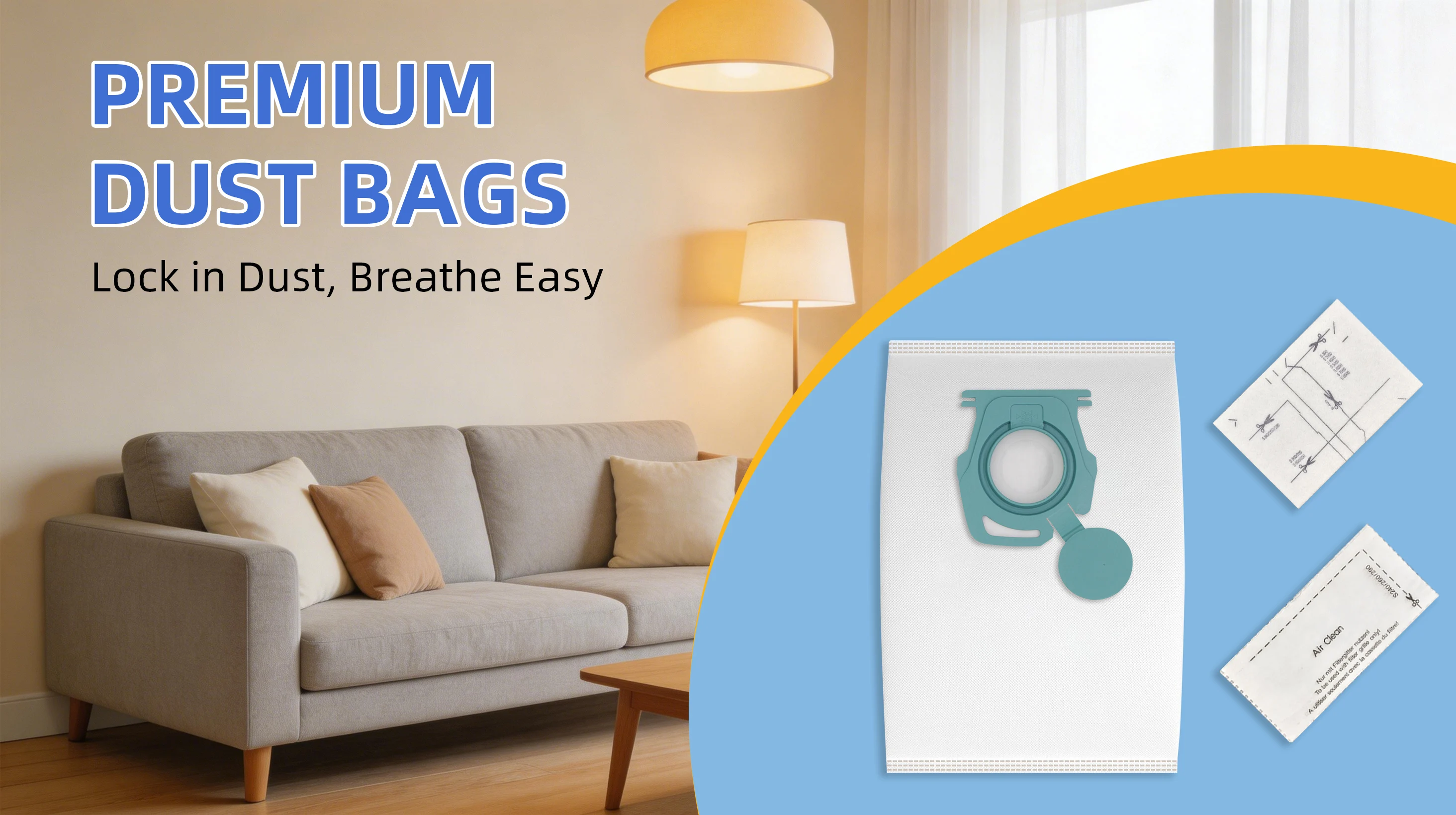 HyClean Air TU Vacuum Cleaner Bags Replacement for Miele Guard L1 S1 Series Canister Vacuum Cleaners